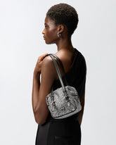Borsa a tracolla piccola Cubic Bag full strass - | Pinko