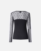 Jersey sweater with Love Birds logo lace - | Pinko