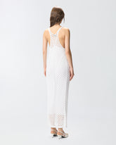 Abito midi effetto crochet con paillettes - | Pinko