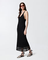 Abito midi effetto crochet con paillettes - | Pinko