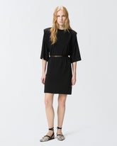Abito corto con spalle strutturate e catena - | Pinko