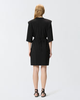 Abito corto con spalle strutturate e catena - | Pinko