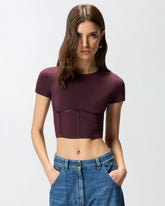 Top bustier con maniche corte - | Pinko