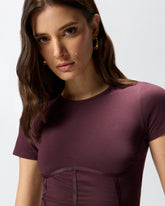 Top bustier con maniche corte - | Pinko