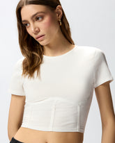 Top bustier con maniche corte - | Pinko