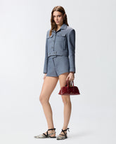Giubbino cropped con impunture - | Pinko