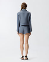 Cropped jacket with topstitching - | Pinko