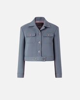 Cropped jacket with topstitching - | Pinko