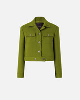 Cropped jacket with topstitching - | Pinko