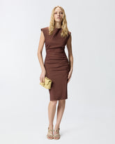 Abito longuette aderente in lino - | Pinko
