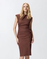 Abito longuette aderente in lino - | Pinko