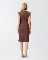 Abito longuette aderente in lino - | Pinko