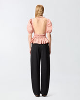 Rückenfreies Cropped-Top mit Volant - | Pinko