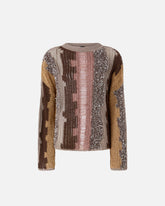 Maglione con intarsi di filati a contrasto - | Pinko