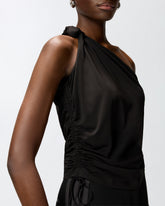 One-shoulder top with knot detail - | Pinko