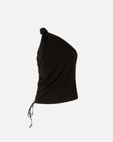 One-shoulder top with knot detail - | Pinko