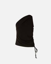 One-shoulder top with knot detail - | Pinko