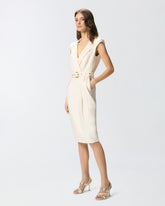 Midi wrap dress with belt - | Pinko