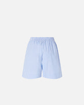 Shorts in cotone a righe con elastico in vita - | Pinko