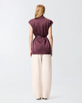 Giacca smanicata in satin - | Pinko