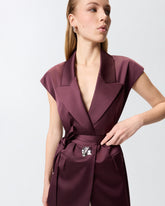 Giacca smanicata in satin - | Pinko