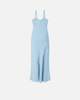 Abito slipdress midi con spalline decorate - | Pinko