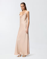Abito slipdress lungo in satin - | Pinko