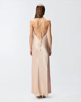 Long slip dress in satin - | Pinko