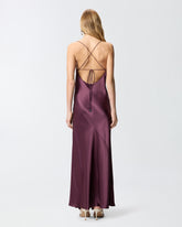 Abito slipdress lungo in satin - | Pinko