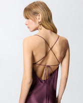 Abito slipdress lungo in satin - | Pinko