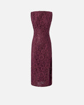 Robe en dentelle florale à encolure dos - | Pinko
