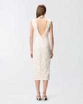 Abito in pizzo floreale con scollo sul retro - | Pinko