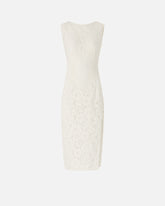 Robe en dentelle florale à encolure dos - | Pinko