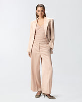 Giacca in satin con cintura - | Pinko