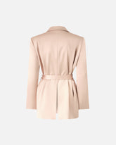 Giacca in satin con cintura - | Pinko