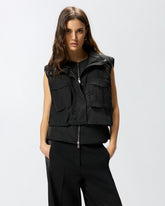 Piumino smanicato con coulisse - | Pinko