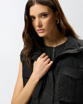 Piumino smanicato con coulisse - | Pinko