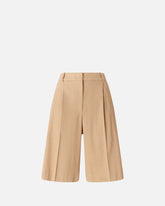 Bermuda shorts with pressed pleat detail - | Pinko