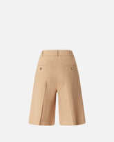 Bermuda shorts with pressed pleat detail - | Pinko