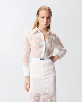Camicia in tulle e pizzo - | Pinko