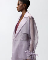 Silk organza trench coat - | Pinko