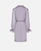 Silk organza trench coat - | Pinko