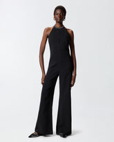 Long playsuit with halterneck and jewel decoration - | Pinko