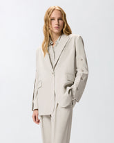 Giacca fluida con spacchi - | Pinko