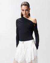 Body con scollo asimmetrico - | Pinko
