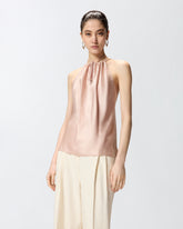 Top in satin with halterneck - | Pinko