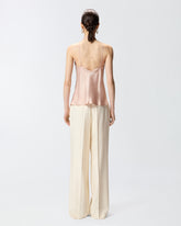Top in satin con scollo all'americana - | Pinko