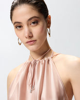 Top in satin with halterneck - | Pinko
