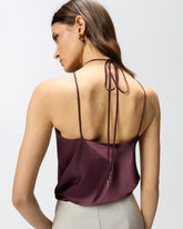 Top in satin with halterneck - | Pinko