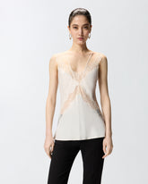 Top lingerie con pizzo - Grigio | Pinko